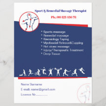 Vorlage für Flyer für remediale Massage