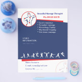 Vorlage für Flyer für remediale Massage (Einzeln)