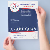 Vorlage für Flyer für remediale Massage (Hand)