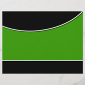 Vorlage für Flyer Schwarz-weiß grünes Firmenbüro (Hinten)