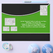 Vorlage für Flyer Schwarz-weiß grünes Firmenbüro (Einzeln)