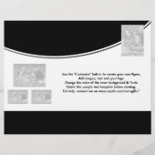 Vorlage für Flyer Schwarz-weiße Werbeaktion Market (Vorne)