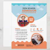 Vorlage für Flyer zur Schulaufnahme (Vorne/Hinten)