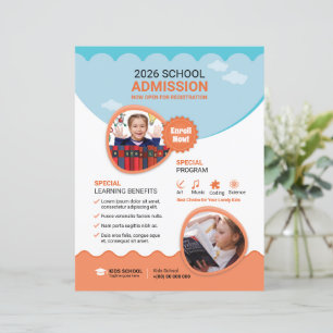 Vorlage für Flyer zur Schulaufnahme