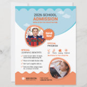 Vorlage für Flyer zur Schulaufnahme (Vorderseite)