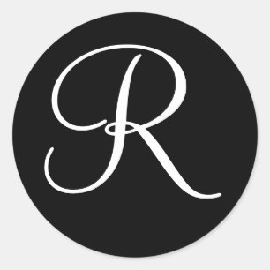 Vorlage für formale Hochzeitfarben für Monogramm-B Runder Aufkleber