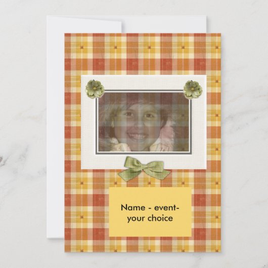 Vorlage für Foto-Mitteilungskarten im Designer (Vorderseite)