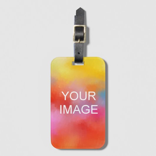 Vorlage für Foto- oder Logo-Namen anpassen Gepäckanhänger (Vorderseite Vertikal)