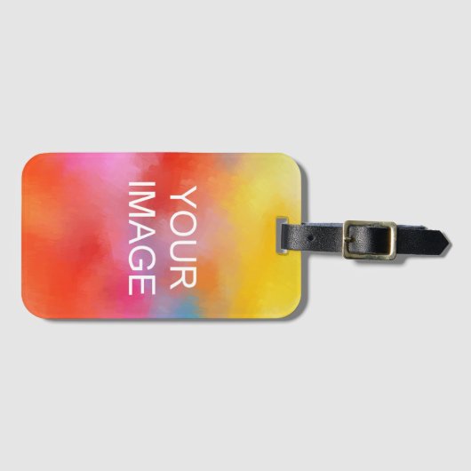 Vorlage für Foto- oder Logo-Namen anpassen Gepäckanhänger (Vorderseite (Horizontal))