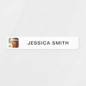 Vorlage für Foto- und Namensaufkleber Etiketten (Design 1)