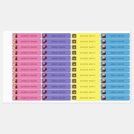 Vorlage für Foto- und Namensaufkleber Etiketten