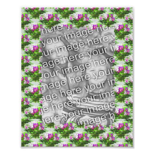 Vorlage für Foto-Violett-Blume Fotodruck (Vorne)