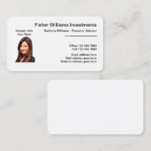 Vorlage für Foto-Visitenkarten des Finanzberaters Visitenkarte (Vorne/Hinten)