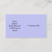 Vorlage für Foto-Visitenkarten Visitenkarte (Rückseite)