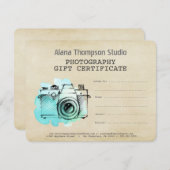 Vorlage für Fotografen-Geschenkgutachten (Vorne/Hinten)