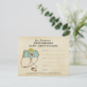 Vorlage für Fotografen-Geschenkgutachten (Stehend Vorderseite)