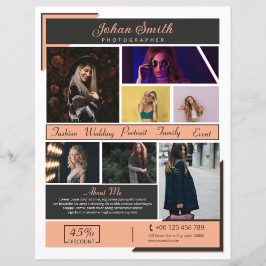 Vorlage für Fotografieren von Flyern (Vorderseite)