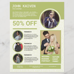 Vorlage für Fotografieren von Flyern