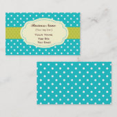 Vorlage für Funky Polka dots Visitenkarten Visitenkarte (Vorne/Hinten)