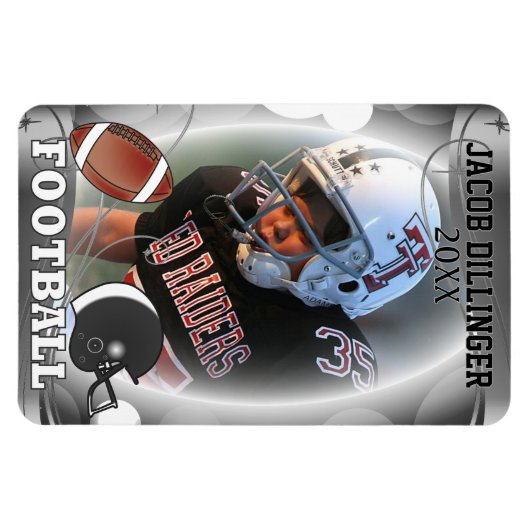 Vorlage für Fußballfotos Magnet (Horizontal)