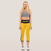 Vorlage für Gelb- und Schwarz-Streifen Capri Leggings (Vorderseite)