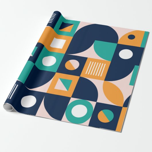 Vorlage für geometrische Farbzusammensetzung mit a Geschenkpapier (Ungerollt)