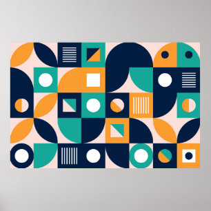 Vorlage für geometrische Farbzusammensetzung mit a Poster
