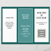 Vorlage für Geschäftsbroschüren in grünen Bereiche Flyer (Vorne)