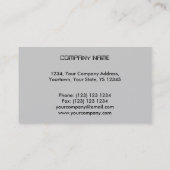 Vorlage für Geschäftskarten der Geschäftsklasse B  Visitenkarte (Rückseite)