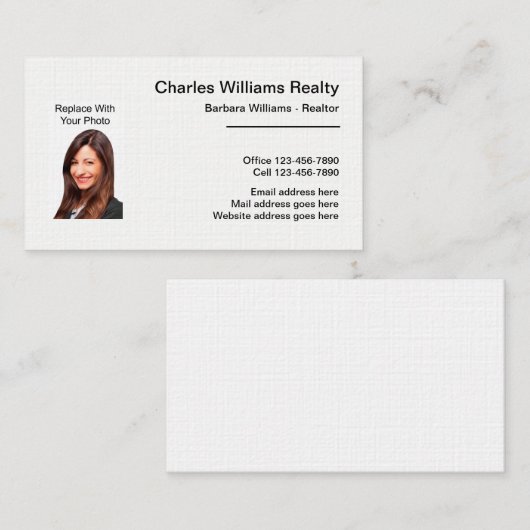 Vorlage für Geschäftskarten für berufliche Foto Visitenkarte (Vorne/Hinten)