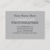 Vorlage für Geschäftskarten für Fotografie Visitenkarte (Rückseite)