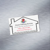 Vorlage für Geschäftskarten für Hausreinigungsdien Magnetische Visitenkarte (Beispiel)