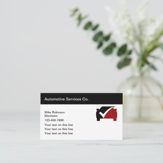 Vorlage für Geschäftskarten von Classy Automotive Visitenkarte (Stehend Vorderseite)