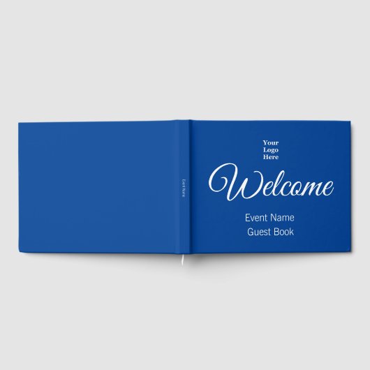 Vorlage für Geschäftsunterlagen Blau und Weiß Ihr Gästebuch (Voll)
