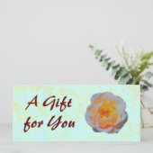 Vorlage für Geschenkgutachten für Floating-Rose (Stehend Vorderseite)