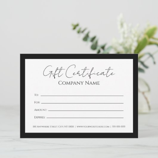 Vorlage für Geschenkgutachten individuell anpassba (Stehend Vorderseite)