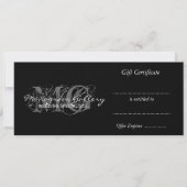 Vorlage für Geschenkgutschriften mit Monogramm (Vorderseite)