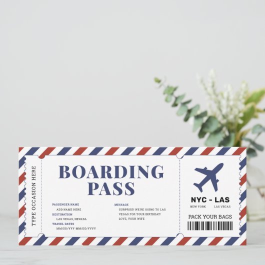 Vorlage für Geschenktickets für Überraschen Boardi (Stehend Vorderseite)