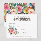 Vorlage für Geschenkzertifikate im Salon Shop Bout Postkarte (Vorne/Hinten)