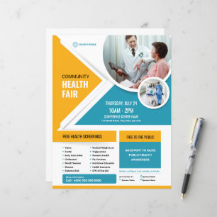 Vorlage für Gesundheitsmesse-Flyer Wellness-Vera