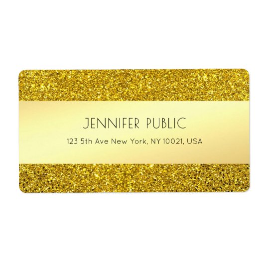 Vorlage für Gold-Glitzer Modernes Berufliches Vers (Vorne)