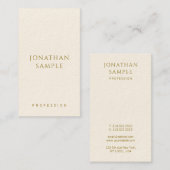 Vorlage für Gold-Text Moderne, Berufliche Vertikal Visitenkarte (Vorne/Hinten)