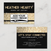 Vorlage für goldene goldene Glitzer mit goldener g Visitenkarte (Vorne/Hinten)