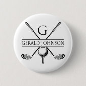 Vorlage für Golf Design Monogram Button (Vorderseite)