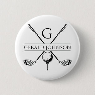 Vorlage für Golf Design Monogram Button