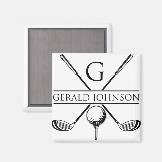 Vorlage für Golf Design Monogram Magnet (Vorderseite/Rückseite)
