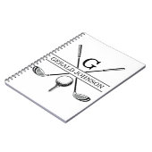 Vorlage für Golf-Design-Monogram-Notebook Notizblock (Linke Seite)