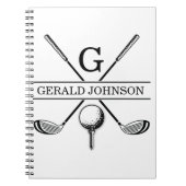 Vorlage für Golf-Design-Monogram-Notebook Notizblock (Vorderseite)