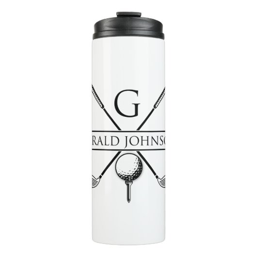 Vorlage für Golf Design Monogram Thermosbecher (Vorderseite)