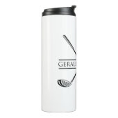 Vorlage für Golf Design Monogram Thermosbecher (Nach links gedreht)